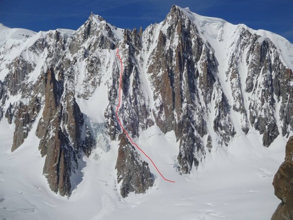 Chere Couloir from Tacul, 5.4 E3